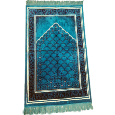 Picture of Al Muslim Prayer Jaynamaz Turkey- Sky Blue Color (Any Design)-(BA)