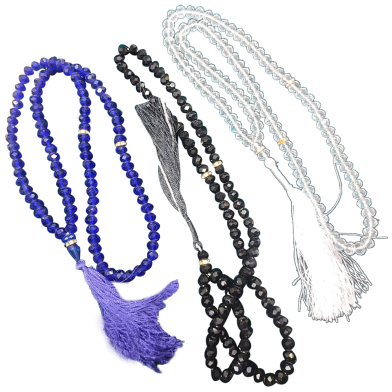 Picture of Taqwa Crystal Stone Tasbih (ক্রিস্টাল স্টোন তসবিহ) - 99 Dana (Muted Pink)-(BA)