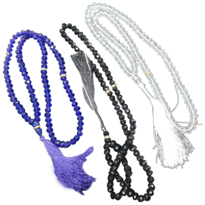 Picture of Taqwa Crystal Stone Tasbih (ক্রিস্টাল স্টোন তসবিহ) - 99 Dana (Muted Pink)-(BA)