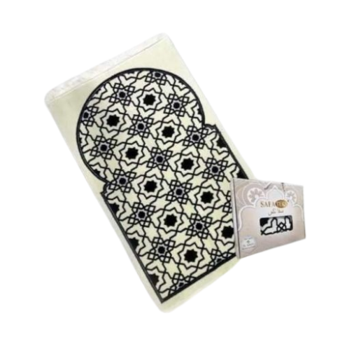 Picture of Safa Tex Box Muslim Prayer Jaynamaz-জায়নামাজ (White) - Any Design With Free Tasbih-(BA)