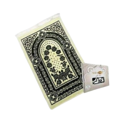 Picture of Safa Tex Box Muslim Prayer Jaynamaz-জায়নামাজ (White) - Any Design With Free Tasbih-(BA)