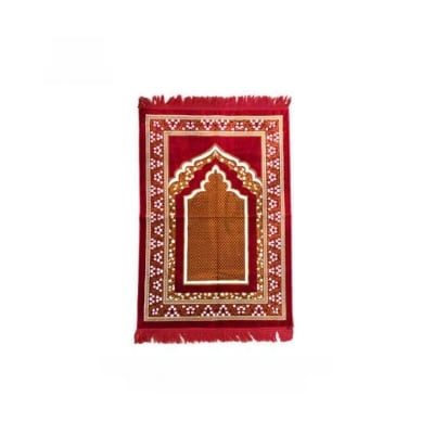 Picture of Al-Iman Turkey Prayer Jaynamaz -জায়নামাজ Maroon Color (Any design)-(BA)