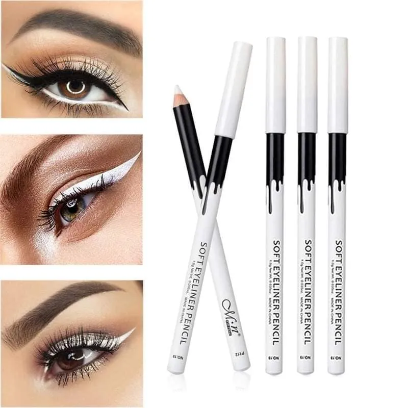 Picture of MENOW Soft Eyeliner White Kajal Waterproof - 2Pcs (OA)