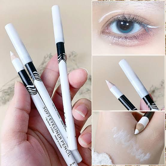Picture of MENOW Soft Eyeliner White Kajal Waterproof - 2Pcs (OA)