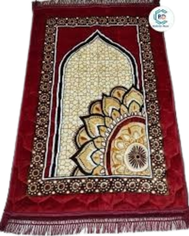 Picture of China Soft Muslim Prayer Jaynamaz-জায়নামাজ (Red) - Any Design-(BA)