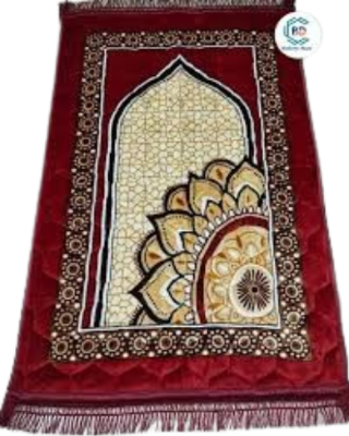 Picture of China Soft Muslim Prayer Jaynamaz-জায়নামাজ (Red) - Any Design-(BA)