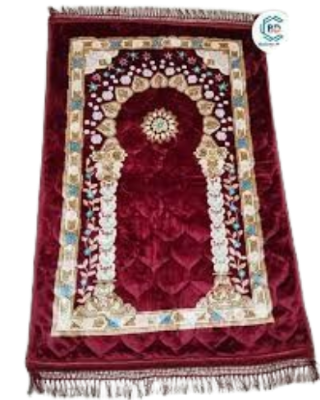 Picture of China Soft Muslim Prayer Jaynamaz-জায়নামাজ (Red) - Any Design-(BA)