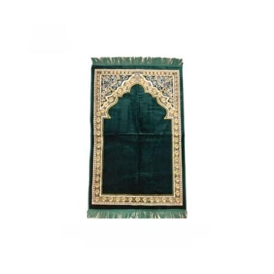 Picture of Al-Iman Turkey Prayer Jaynamaz - (জায়নামাজ) Green Color (Any design)-(BA)