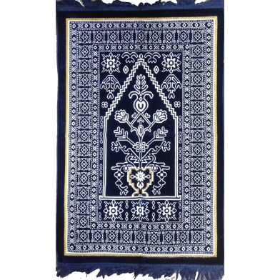 Picture of Elisa Muslim Prayer Mat Normal Jaynamaz (জায়নামায) -Navy Blue Color-Any Design-(BA)