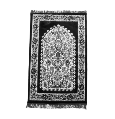 Picture of Muslim Prayer Pluse Jaynamaz (জায়নামায) Turkey - Black - Any Design-(BA)