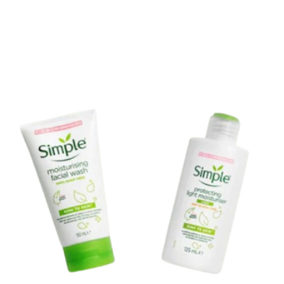 Picture of Simple Kind to Skin Moisturising Facial Wash & Light Moisturiser Combo -(150ml + 125ml) (OA)-Fresh