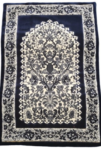 Picture of Muslim Prayer Pluse Jaynamaz (জায়নামায) Turkey- Cyan Color - Any Design-(BA)