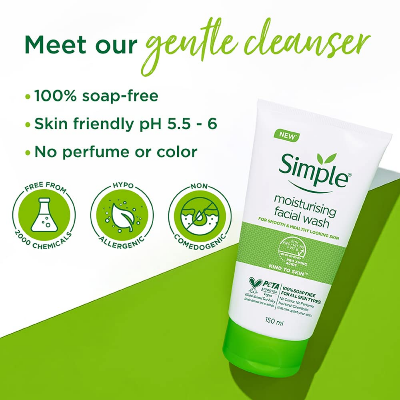 Picture of Simple Moisturizing Facial Wash 150m (OA)-Fresh