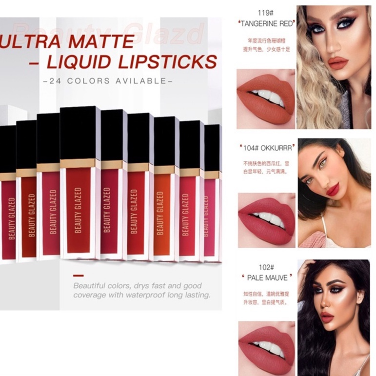 Picture of Beauty Glazed Matte Liquide Lipstick - Military Red 121 (OA)