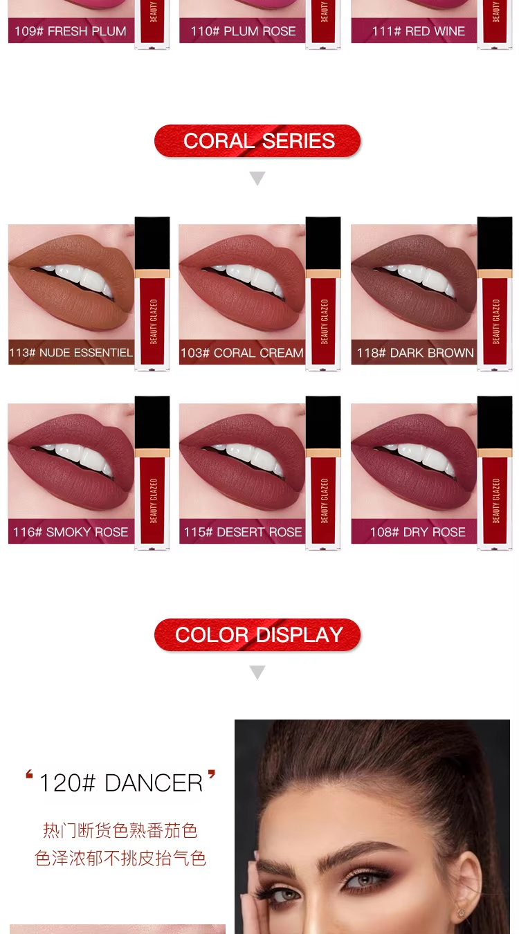 Picture of Beauty Glazed Matte Liquide Lipstick - 124 Mocha Brown (OA)
