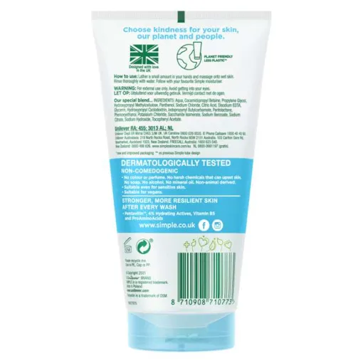 Picture of Simple Water Boost Micellar Facial Gel Wash - 150ml (OA)-Fresh