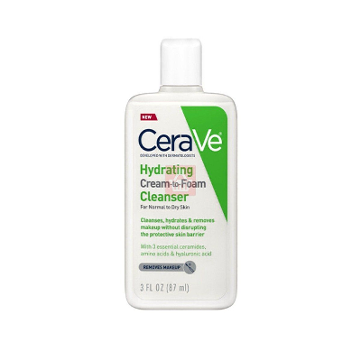 Picture of Cerave Hydrating Cream To Foam Facial Cleanser Normal to Dry Skin - 87ml (OA)-Fresh