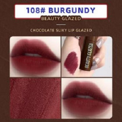 Picture of Beauty Glazed Chocolate Lipstick - 108# Burgundy (OA)