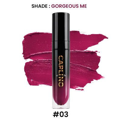 Picture of Caplino Liquid Matte Lipstick - Gorgeous Me 03 with Free Personal Cotton Pads (OA)
