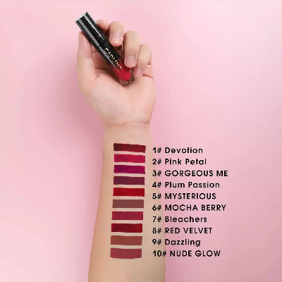 Picture of Caplino Liquid Matte Lipstick - Nude Glow #10 with Free Personal Cotton Pads (OA)