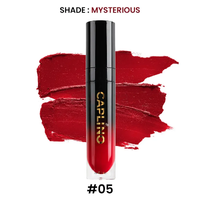 Picture of Caplino Liquid Matte Lipstick - Mysterious 05 with Free Personal Cotton Pads (OA)