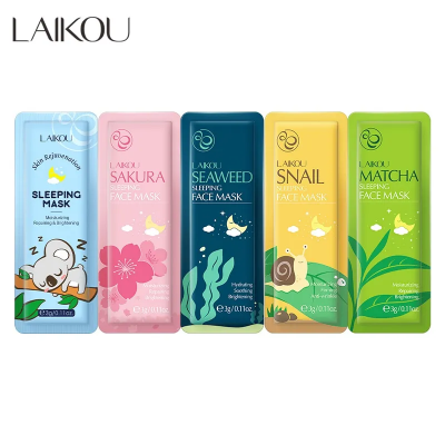 Picture of LAIKOU (Skin rejuvenation/Sakura/Seaweed/Snail/Matcha ) Sleeping Mask 5 Pcs face mask (OA)