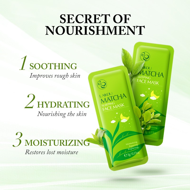 Picture of LAIKOU (Skin rejuvenation/Sakura/Seaweed/Snail/Matcha ) Sleeping Mask 5 Pcs face mask (OA)