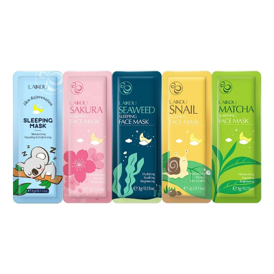 Picture of LAIKOU Sleeping Mask 5 Pcs (Skin rejuvenation/Sakura/Seaweed/Snail/Matcha ) (OA)