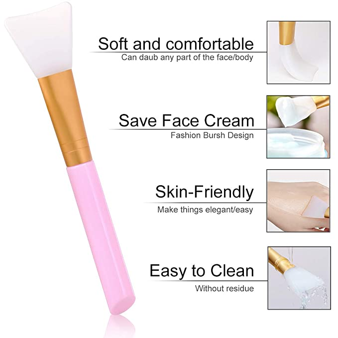 Picture of Laikou Soft Silicone Facial Mixing Brush Applicator Tool - 1 PCS Pink (OA)