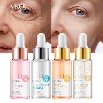 Picture of Laikou Japan Sakura/Hyaluronic Acid/California Vitamin C/France 24k Gold snail serum 4 PCS Combo Pack (OA)