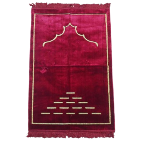 Picture of Selin Kadife Prayer Jaynamaz (Any Design) Maroon-(00NA)