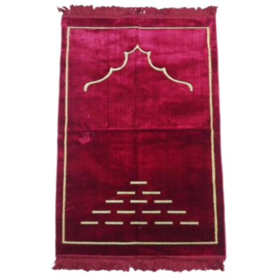 Picture of Selin Kadife Prayer Jaynamaz (Any Design) Maroon-(00NA)