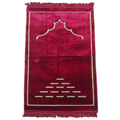 Picture of Selin Kadife Prayer Jaynamaz (Any Design) Maroon-(00NA)