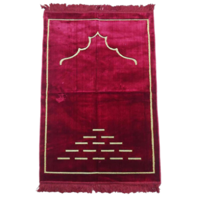 Picture of Selin Kadife Prayer Jaynamaz (Any Design) Maroon-(00NA)