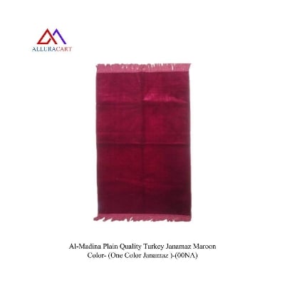 Picture of Al-Madina Plain Quality Turkey Janamaz Maroon Color- (One Color Janamaz )-(00NA)