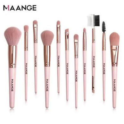 Picture of Maange 11Pcs Makeup Brush Set - Pink Color - Brush Set (OA)