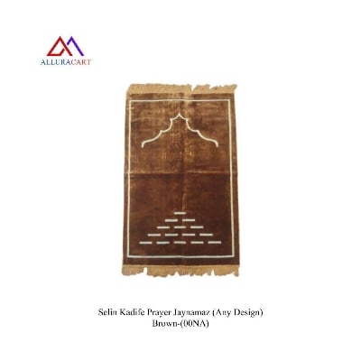 Picture of Selin Kadife Prayer Jaynamaz (Any Design) Brown-(00NA)