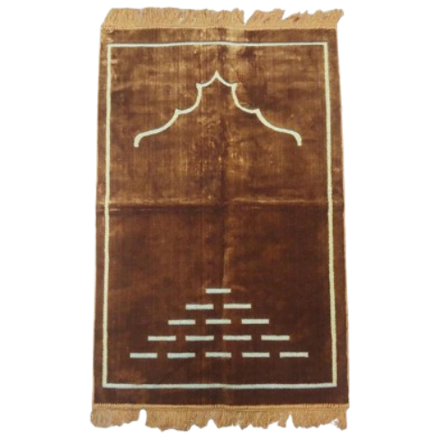 Picture of Selin Kadife Prayer Jaynamaz (Any Design) Brown-(00NA)
