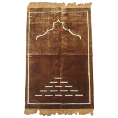 Picture of Selin Kadife Prayer Jaynamaz (Any Design) Brown-(00NA)
