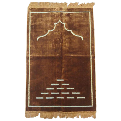 Picture of Selin Kadife Prayer Jaynamaz (Any Design) Brown-(00NA)