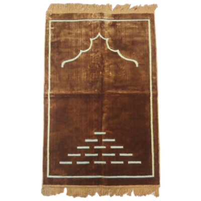 Picture of Selin Kadife Prayer Jaynamaz (Any Design) Brown-(00NA)
