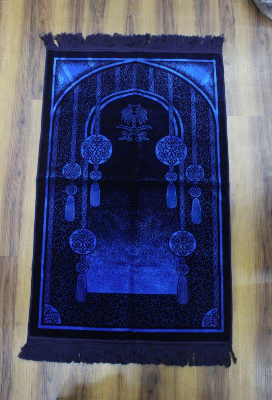 Picture of Safa Tex Mehrab Muslim Prayer Jaynamaz- জায়নামাজ (Blue) - Any Design-(00NA)