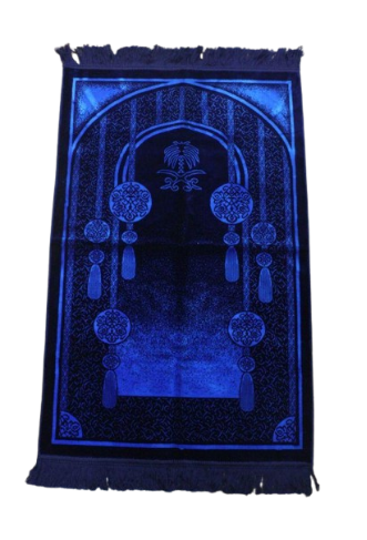 Picture of Safa Tex Mehrab Muslim Prayer Jaynamaz- জায়নামাজ (Blue) - Any Design-(00NA)