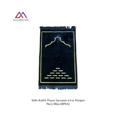 Picture of Selin Kadife Prayer Jaynamaz (Any Design) Navy Blue-(00NA)