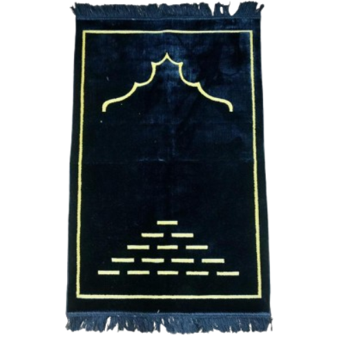 Picture of Selin Kadife Prayer Jaynamaz (Any Design) Navy Blue-(00NA)