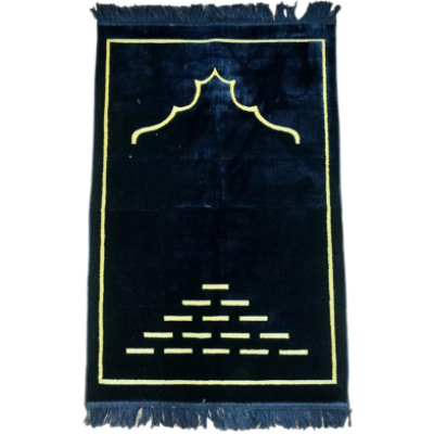 Picture of Selin Kadife Prayer Jaynamaz (Any Design) Navy Blue-(00NA)