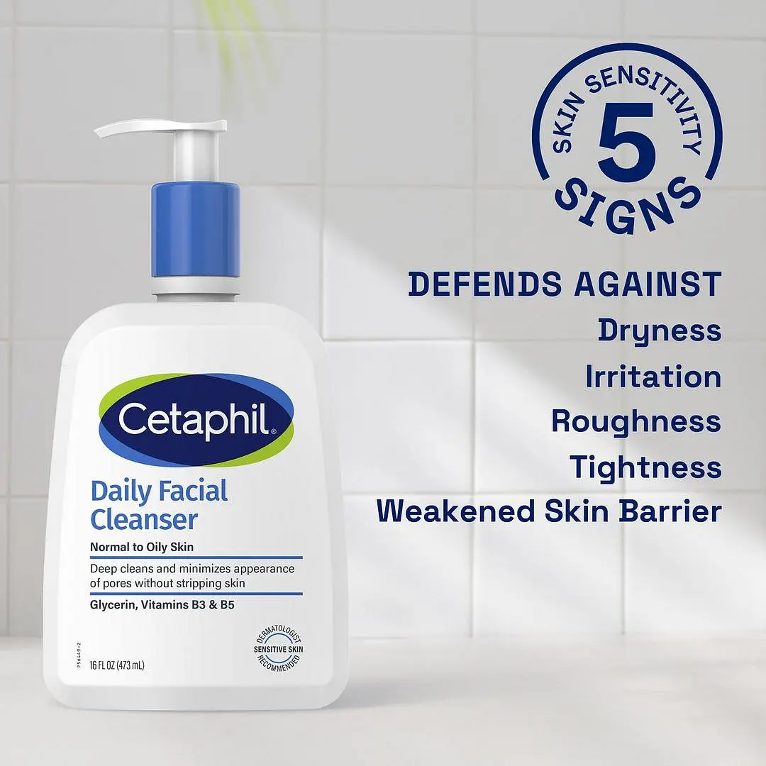 Picture of Cetaphil Daily Facial Cleanser Combination To Oily, Sensitive Skin - 473ml (OA)-Fresh