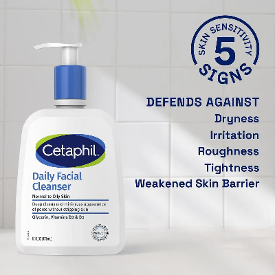 Picture of Cetaphil Daily Facial Cleanser Combination To Oily, Sensitive Skin - 473ml (OA)-Fresh