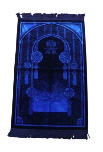 Picture of Safa Teks Turkey Prayer Mat Mihrab Jaynamaz-জায়নামাজ -Blue Color-Any Design-(BA)