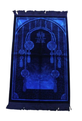 Picture of Safa Teks Turkey Prayer Mat Mihrab Jaynamaz-জায়নামাজ -Blue Color-Any Design-(BA)